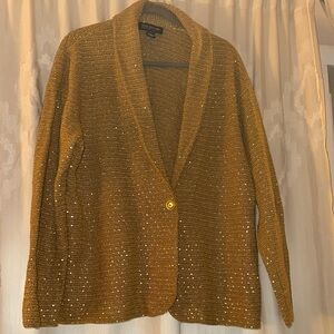 Gold Just a Touch of Sequin Cardigan